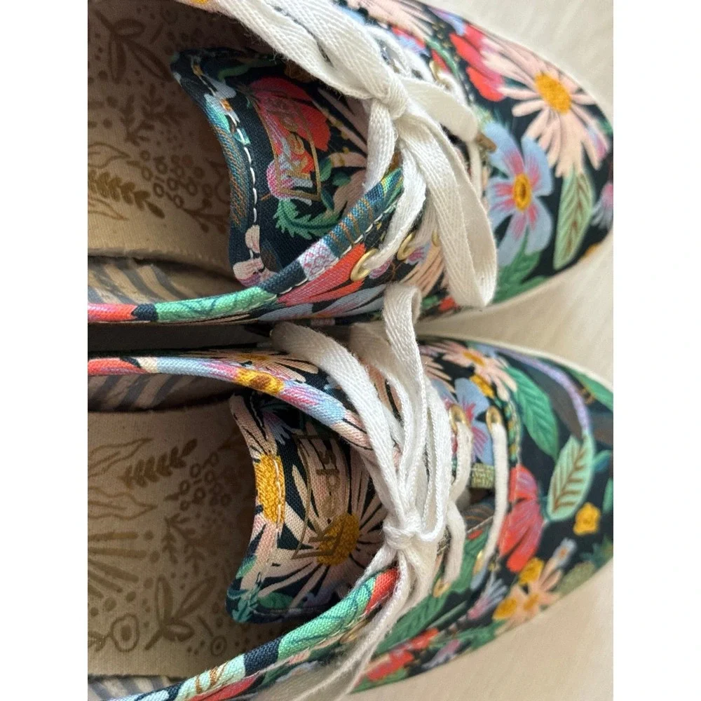 Keds x Rifle Paper Champion Dovecote blue floral summer sneakers